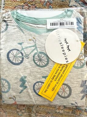 Little Sleepies Let’s Ride - Bicycle Print LS/Pants Set